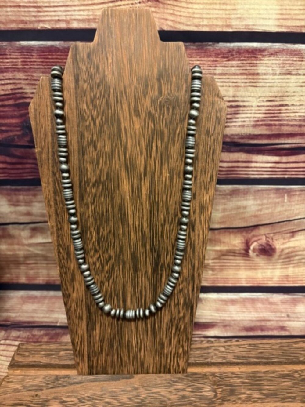 Western Pearl Twist Bead Necklace Silver Cowgirl Layering Necklace NWT